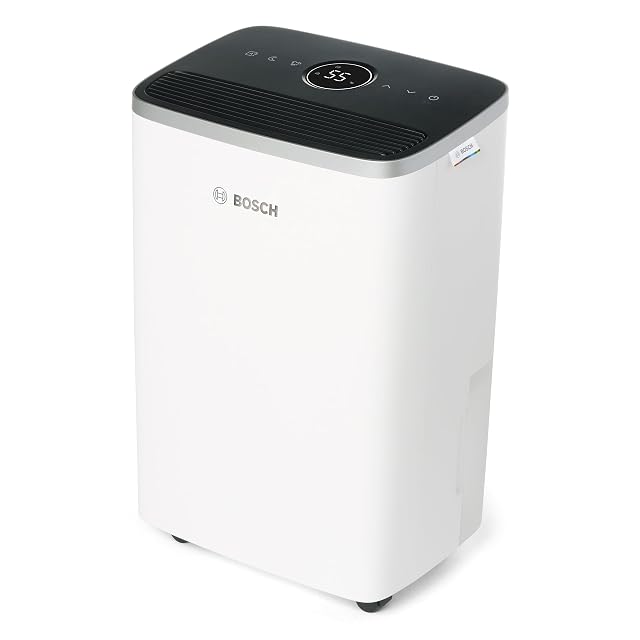 Bosch Dry 4000 dehumidifier with half-transparent 2.5 litre tank and integrated handle