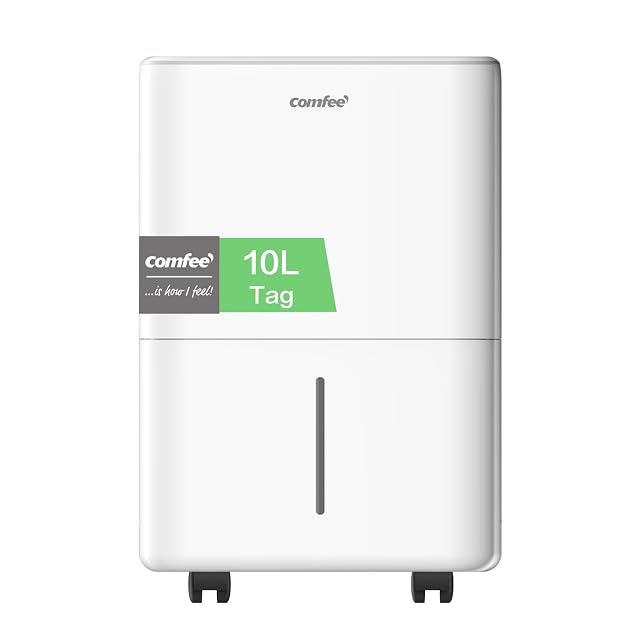 COMFEE' Aqua Dry 10 compressor dehumidifier with digital display and castors