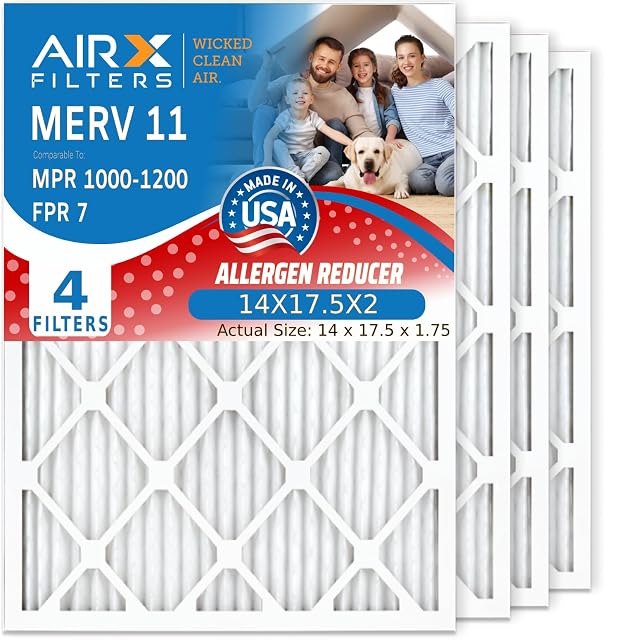 AIRx Filters MERV 11 pleated dehumidifier filter, 14 by 17.5 by 2 inches