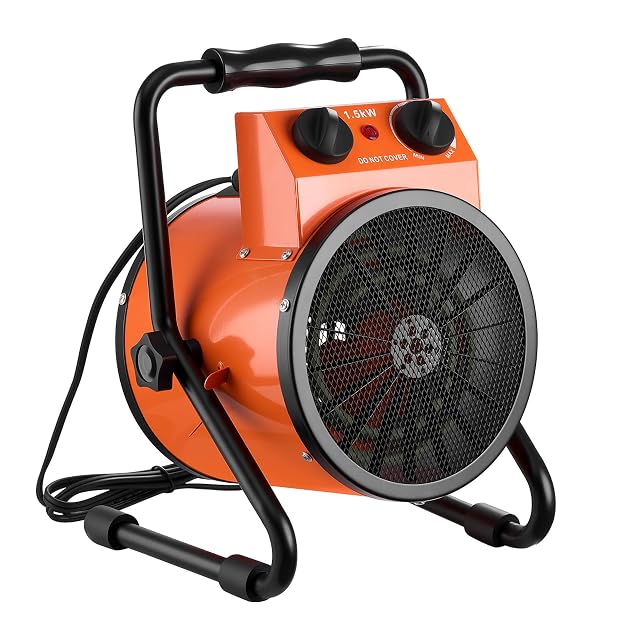 VEVOR greenhouse electric space heater with fan mode and adjustable angle