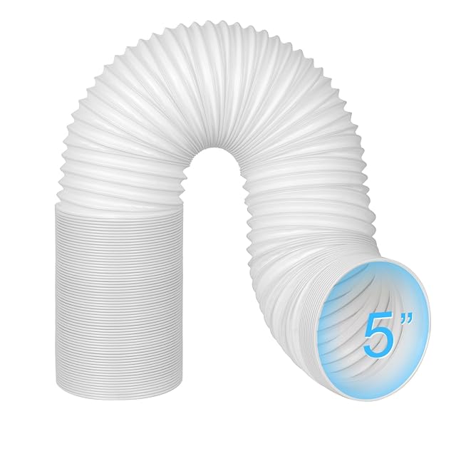 iHOMEYOO portable air conditioner hose in white with internal steel ring