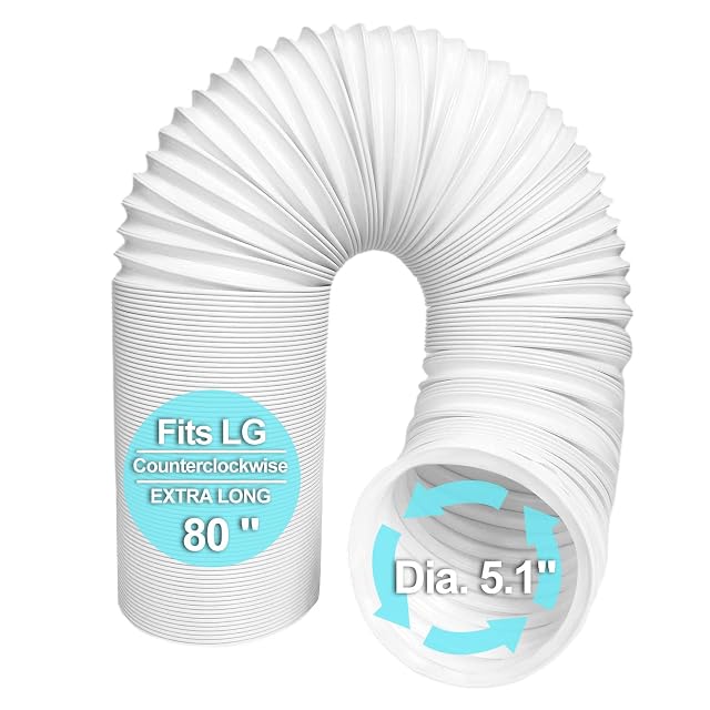 QUALWARD portable air conditioner exhaust hose, 5.1 inch diameter