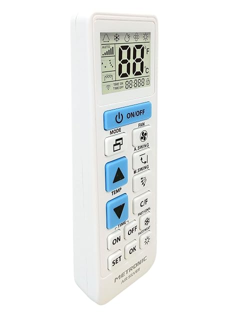 Metronic 495348 universal air conditioner remote control with LCD display