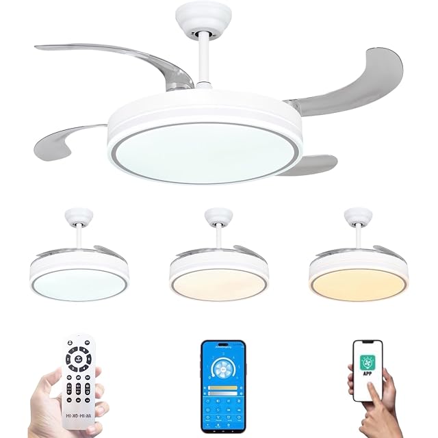 MiKoMiKa F8808 ceiling fan with light and folding blades