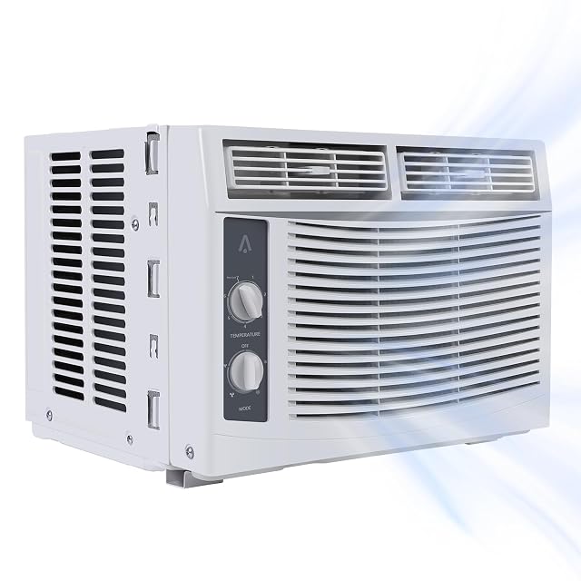 MilleLoom 5000 BTU window air conditioner with mechanical dial controls
