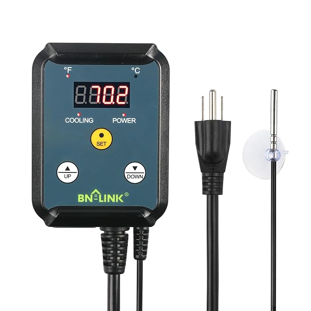 BN-LINK digital cooling thermostat outlet switch with sensor probe