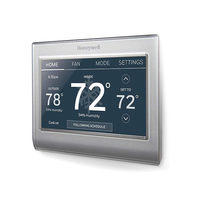 Honeywell Home RTH9585WF Wi-Fi smart color thermostat in grey
