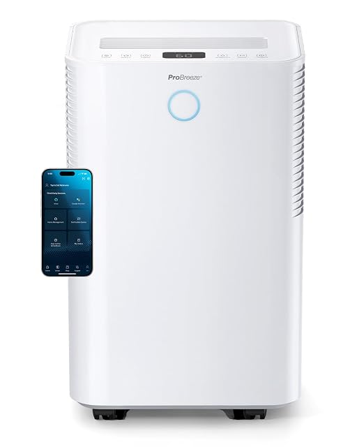 Pro Breeze OmniDry 20L WiFi dehumidifier with digital display and 4 litre tank