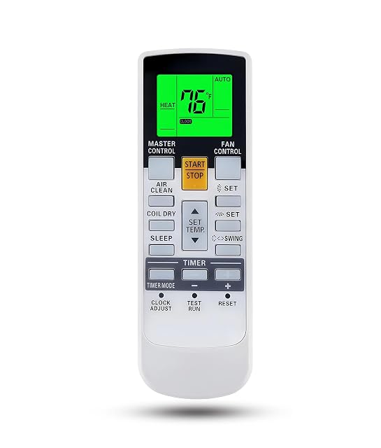 AZBME replacement remote control for Fujitsu air conditioner with LCD display