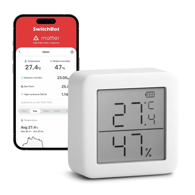SwitchBot Bluetooth indoor thermo-hygrometer with app connectivity