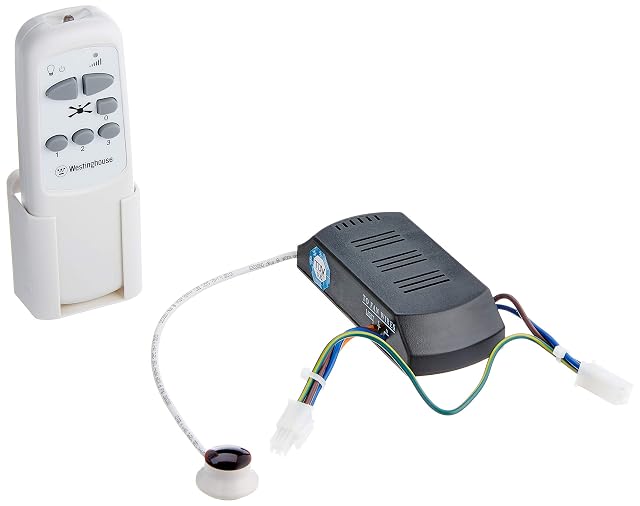 Westinghouse 78095 infrared remote control for ceiling fans with light, white